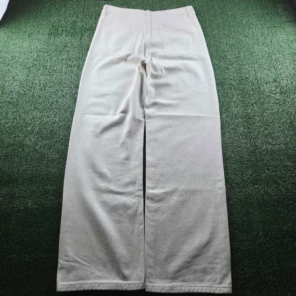 Shein Women's High Waisted Wide Leg Jeans Off White Denim Size 27